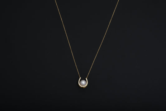 パール 7.0mm / × ダイヤ 0.15ct / K18 / ネックレス__Aqua Grace（アクア・グレース）
