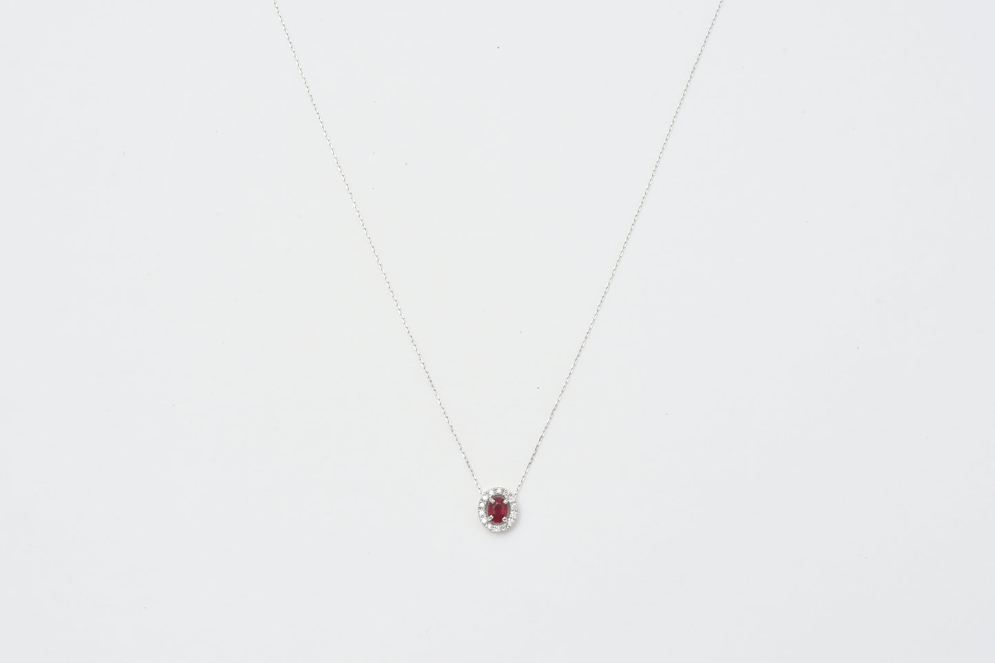 Ruby & Diamond Pendant Necklace Pt900_My First Jewelry マイファーストジュエリー