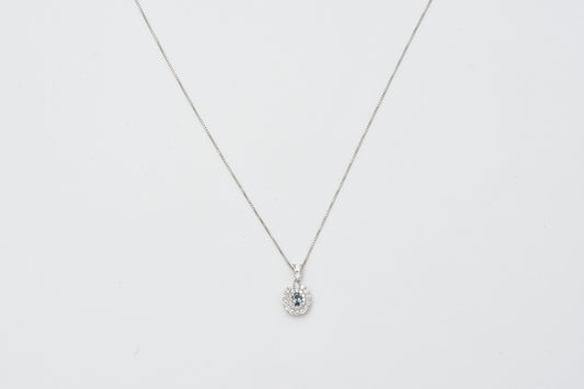 Alexandrite & Diamond Pendant Necklace Pt900_My First Jewelry マイファーストジュエリー