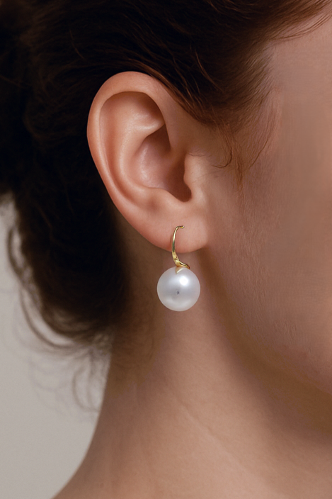 パール 8.0mm / K18 / ピアス__Aqua Grace（アクア・グレース）