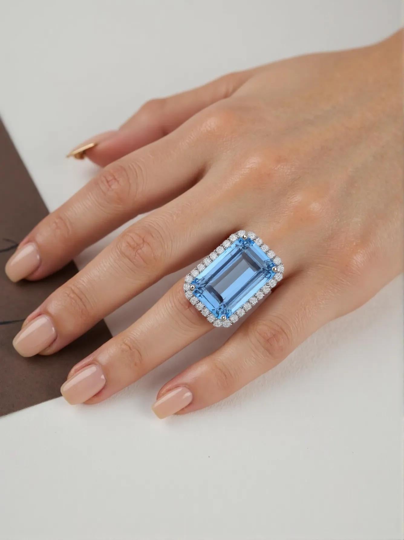 Aquamarine(アクアマリン） Ring Pt950_Rara Bellezza 〜ララ ベレーツァ 稀代の美〜