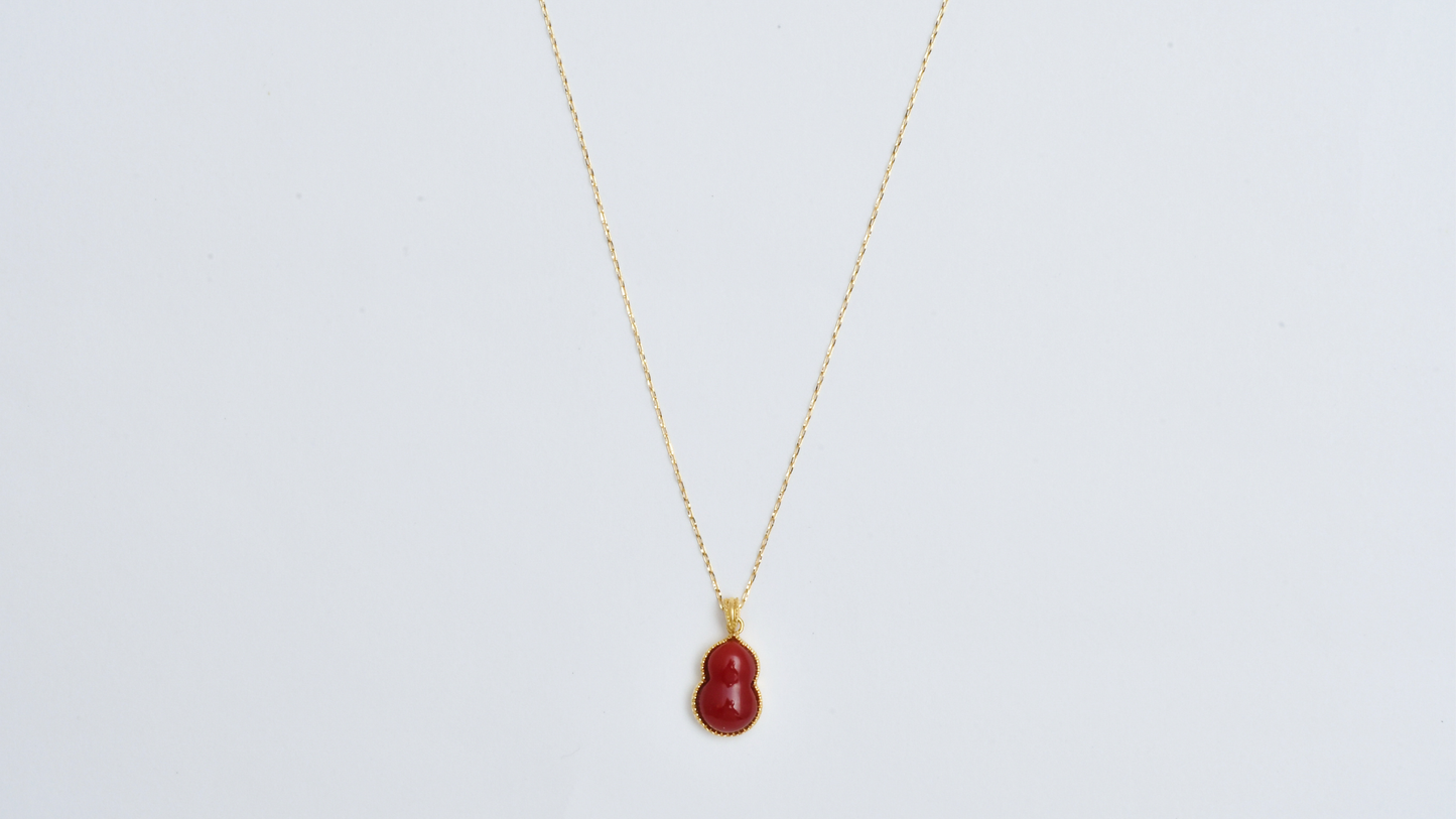 Coral Essence ― K18YG 本赤サンゴ シンプルネックレス