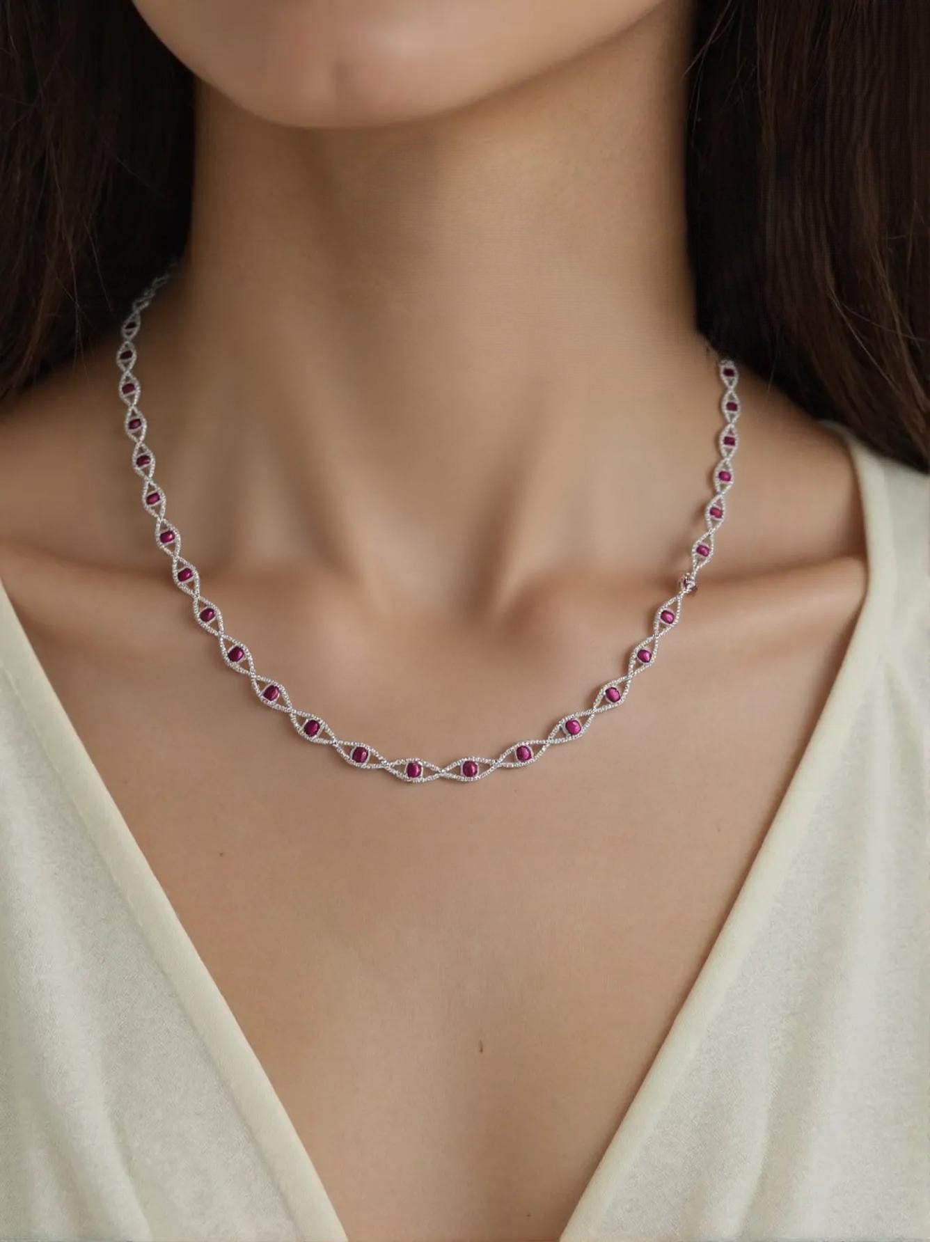 Red Beryl Necklace K18WG_Rara Bellezza 〜ララ ベレーツァ 稀代の美〜