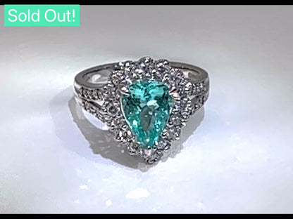 SOLD OUT Paraiba tourmaline 2.05 carat ring with GIA certificate cs0006