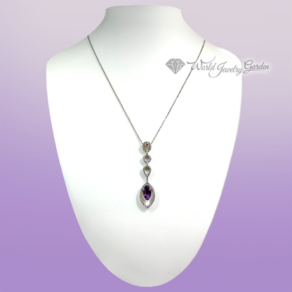 Sapphire &amp; Diamond Necklace Belo Mundo - Beautiful World - wa0009CMQ0026NEW