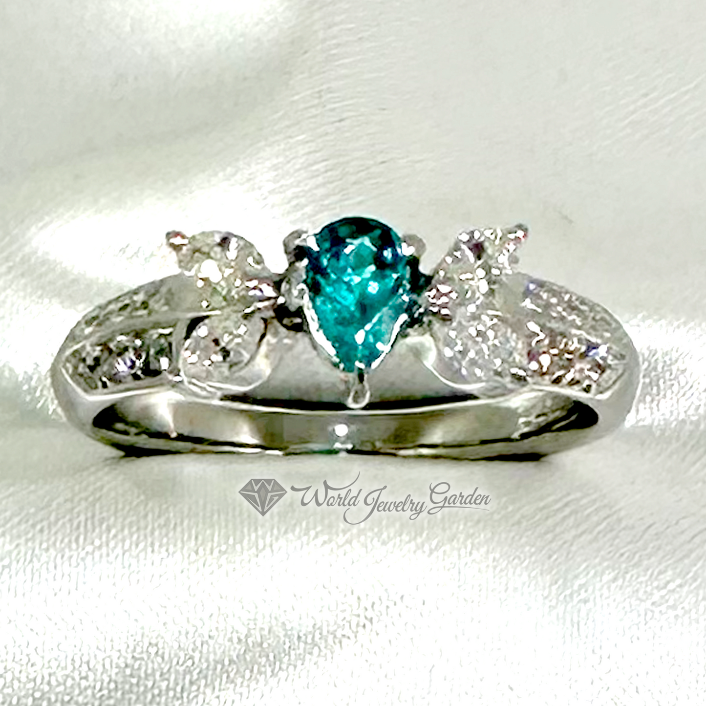 Paraiba Tourmaline Ring with CGL Certificate of Authenticity La Vita Feliz ~ La Vita Feliz Happy Life ~ wd0001JDR2277MHRR