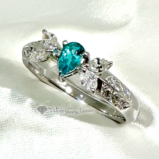 Paraiba Tourmaline Ring with CGL Certificate of Authenticity La Vita Feliz ~ La Vita Feliz Happy Life ~ wd0001JDR2277MHRR