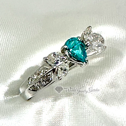 Paraiba Tourmaline Ring with CGL Certificate of Authenticity La Vita Feliz ~ La Vita Feliz Happy Life ~ wd0001JDR2277MHRR