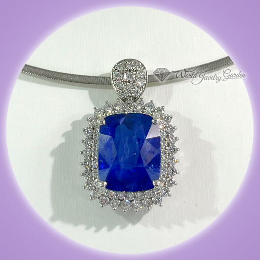 Blue sapphire 15.10 carat necklace with CGL certificate of authenticity Symbol of Noble ~Symbol of Noble~ wi0019