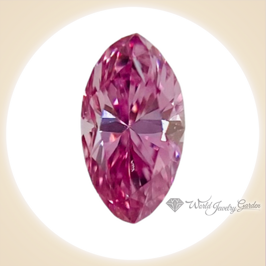 ダイアモンド FANCY VIVID PURPLISH PINK 0.071カラット　Fancy Vivid Color Diamonds～ファンシービビッドカラーダイアモンズ～ wr0016rt2334ダイアモンドリング　