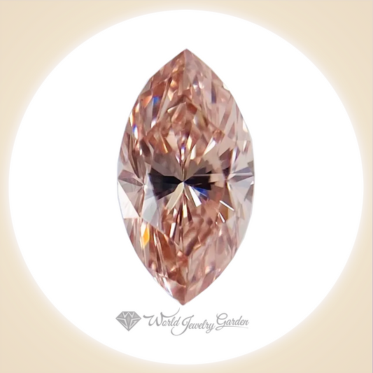 Diamond FANCY ORANGY PINK 0.215 carat Fancy Vivid Color Diamonds~Fancy Vivid Color Diamonds~ wr0018rt2259