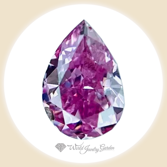 ダイアモンド FANCY VIVID PURPLISH PINK 0.056カラット　Fancy Vivid Color Diamonds～ファンシービビッドカラーダイアモンズ～ wr0022rt2165