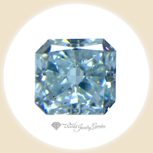 ダイアモンド　LIGHT GREEN BLUE 0.255カラット　Fancy Vivid Color Diamonds～ファンシービビッドカラーダイアモンズ～　wr0035rt0733